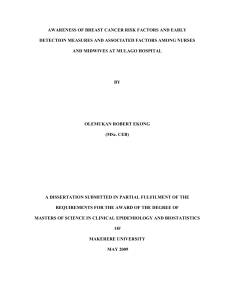awareness of breast cancer risk factors and early detection