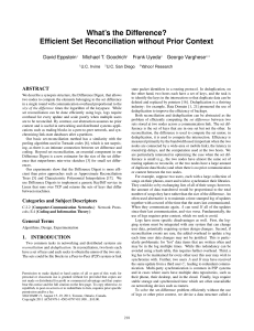 What`s the Difference? Efficient Set Reconciliation without