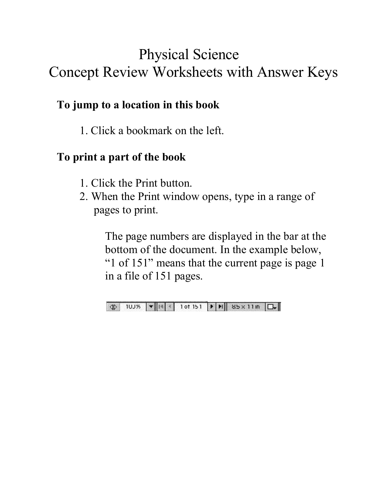 Physical Science Concept Review Worksheets with Answer Keys Pertaining To Science Skills Worksheet Answer Key