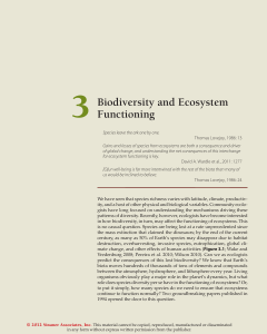 3 Biodiversity and Ecosystem Functioning