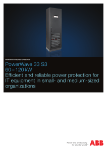 PowerWave 33 S3 60 – 120 kW Efficient and reliable power