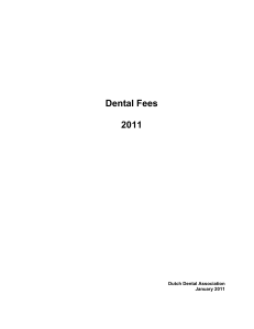 Dental Fees 2011
