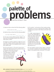 Palette of Problems 2 - Narragansett Schools