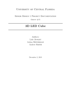 3D LED Cube - UCF EECS - University of Central Florida