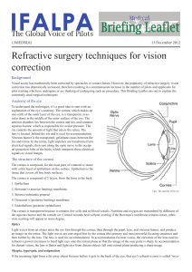 Refractive surgery techniques for vision correction