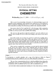 Physical Setting/Chemistry Examination