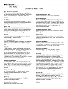 Glossary of Motor Terms