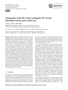 Tomography of the 2011 Iwaki earthquake (M 7.0) and Fukushima