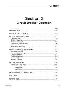 Circuit Breaker Selection