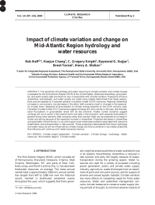 Impact of climate variation and change on Mid