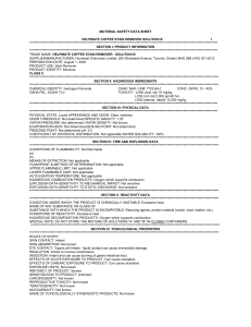 MATERIAL SAFETY DATA SHEET HELPMATE COFFEE STAIN