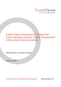 A Multi-Criteria Assessment Framework for Carbon