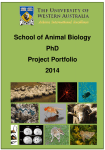 PhD Project Portfolio - School of Animal Biology