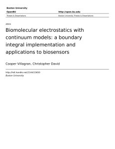 Biomolecular electrostatics with continuum models: a boundary
