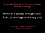 Physics as a Journey Through Scales