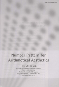 Number Pattern for Arithmetical Aesthetics