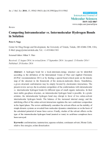 Competing Intramolecular vs. Intermolecular Hydrogen Bonds in