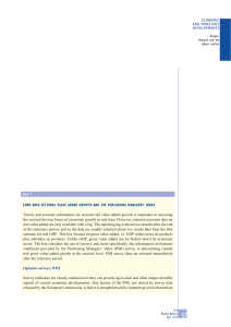 Euro area sectoral value added growth and the Purchasing