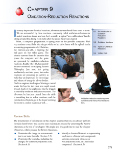 Oxidation-Reduction Reactions - An Introduction to Chemistry