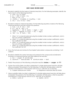 unit 4 review sheet