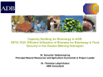 Capacity Building for Bioenergy in ADB: RETA 7833