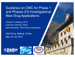 Guidance on CMC for Phase 1 and Phases 2/3 Investigational New