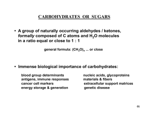 CARBOHYDRATES OR SUGARS