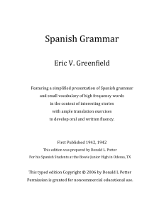 Spanish!Grammar!