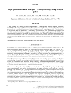 High spectral resolution multiplex CARS spectroscopy using chirped