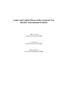 Labor and Capital Shares of the Corporate Tax Burden