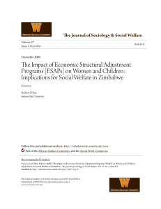 The Impact of Economic Structural Adjustment Programs [ESAPs] on
