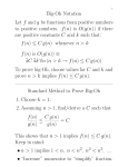 Big-Oh Notation Let f and g be functions from positive