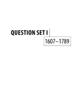 question set i 1607–1789