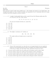 Name: Exam 1 Stat 200 Thompson March 2011 Each question is