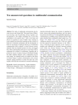Ten unanswered questions in multimodal communication