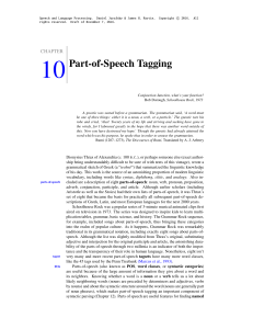 Part-of-Speech Tagging