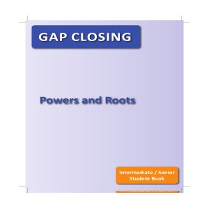 Gap Closing I/S Student Book