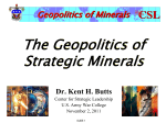 The Geopolitics of Strategic Minerals