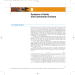 Systems of Units and Conversion Factors