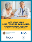 ACS NSQIP®/AGS BeSt PrACtICe GuIdelINeS