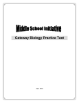 Gateway Biology Practice Test