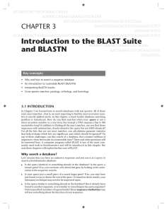 Introduction to the BLAST Suite and BLASTN