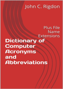 Dictionary of Computer Acronym - John C. Rigdon_53613