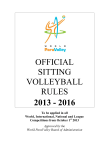 official sitting volleyball rules 2013 - 2016