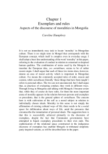 Chapter 1 Exemplars and rules - Mongolia and Inner Asia Studies Unit