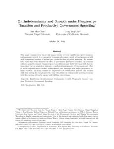 On Indeterminacy and Growth under Progressive Taxation and