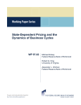 State Dependent Pricing and Dynamics of Business Cycles
