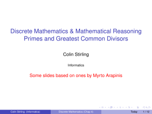 Primes and Greatest Common Divisors