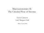 Macroeconomics II: The Circular Flow of Income