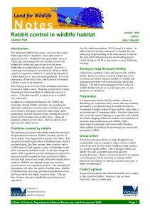 Rabbit control in wildlife habitat